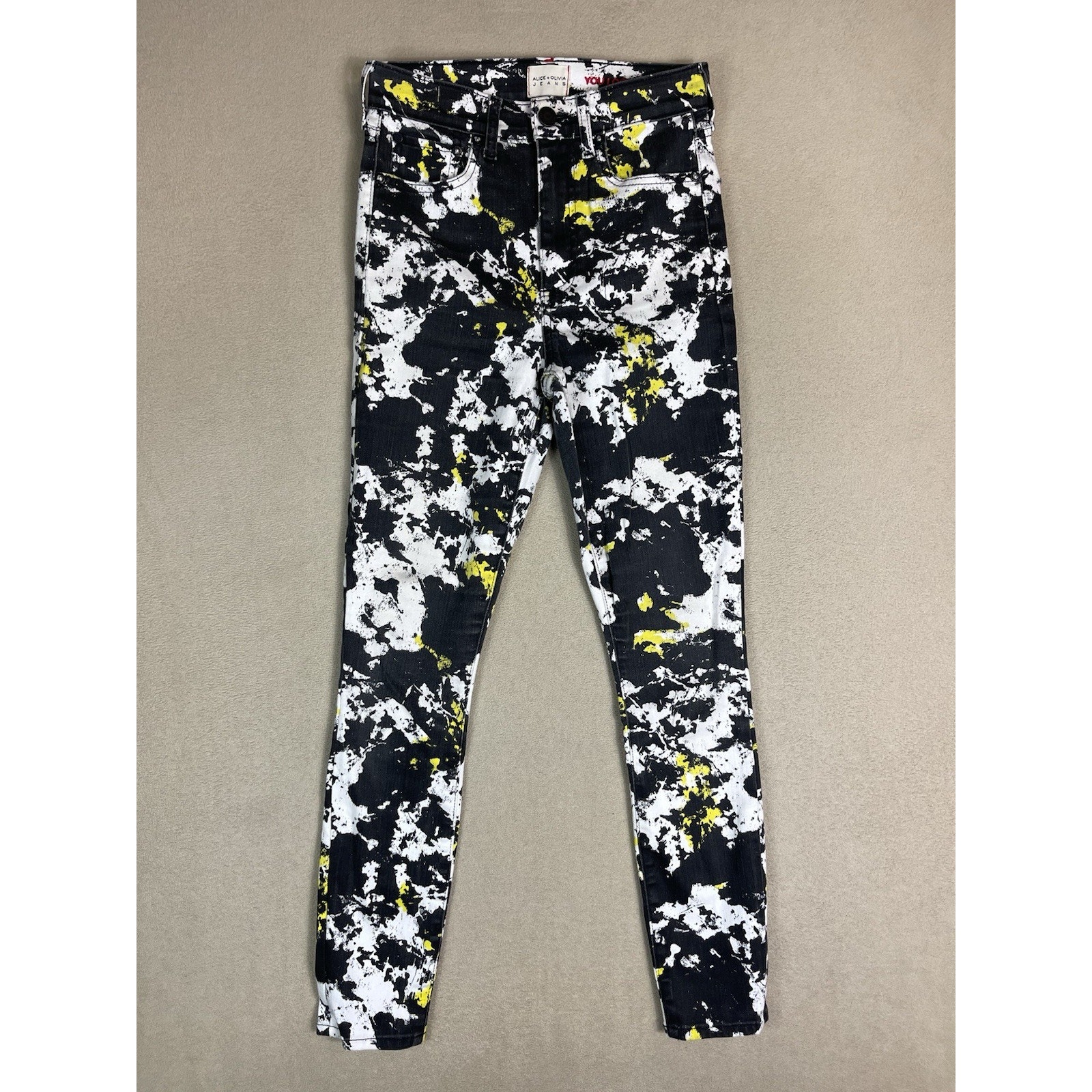 Alice Olivia Jeans Womens 24 Multicolor Good High Rise Ankle Skinny Slim Fit